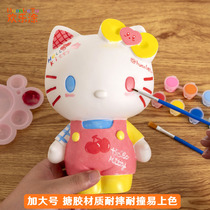 Colored plaster doll girl gift Children diy handmade stalls supply enamel white embryo night market toys