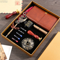 Harry Potter Quill pen gift box set European retro British pen Students with boys and girls 520 Birthday gifts Practical personality creative dip dip pen Graduation gift