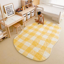 Modern minimalist living room carpet childrens room carpet bedroom bedside thickened carpet special-shaped ins Wind lattice mat mat