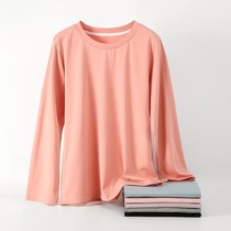 Womens pajamas one-piece top Modal summer long sleeve artificial cotton silk spring and autumn loose bottoming T-shirt home wear