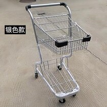 Supermarket trolley Fruit and vegetable shop shopping cart management truck KTV wine cart Small double-decker supermarket trolley