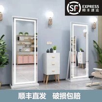 Special mirror for barbershop full body floor-standing hair salon hairdressing mirror beauty shop full-length mirror wall-to-wall