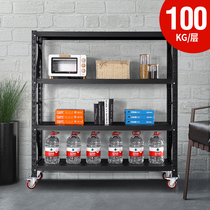 Warehouse storage shelf pulley thickened shelf Multi-Layer Display storage rack load-bearing heavy iron shelf