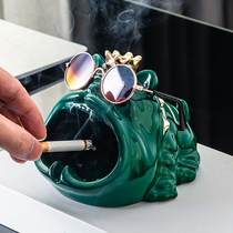 Brief Nordic Ins Styles Creative Personality Art Trends Home Living Room Ceramic Windproof Bully Dog Ashtrays