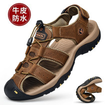 Sandshoes Male damp leather Baotou Slippers Outdoor Sports Casual Shoes 2021 New Summer Breathable Mens Shoes Beach Shoes