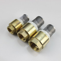 Water pump vertical check bottom valve with mesh bottom valve spring check valve with filter screen 4 points 6 points 1 inch