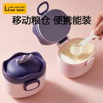 Baby milk powder box portable go out baby food supplement rice flour box sealed moisture-proof storage tank sub-packaging milk powder grid