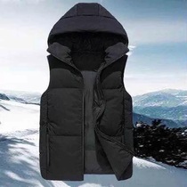 QI PI Wolf with warm cotton vest stand collar detachable hat