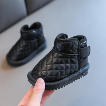 Baby snow boots boys baby plus velvet boots girls winter cotton shoes Children soft bottom waterproof non-slip toddler shoes