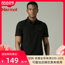 Marmot groundhog 2021 new sports outdoor quick-drying mens business lapel T-shirt moisture wicking polo shirt