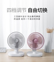 USB small fan mini student dormitory portable electric fan bed desktop can shake head desktop fan fan