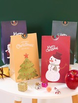 High-grade creative Christmas gift bag holiday gift wrapping paper bag cartoon snowman flat pocket exquisite cute apple