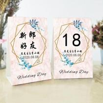 Table card guest wedding table card custom double-sided bracket wedding supplies atmosphere mother-in-law wedding banquet card time