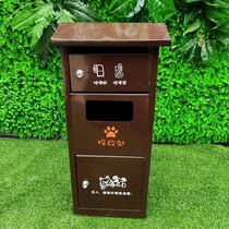 Custom community property Pet poop box Cleaning box Stainless steel poop carton Pick-up poop box Dog outdoor poop house