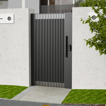  Wrought iron villa door courtyard door Simple modern outdoor yard community single and double doors zinc steel anti-rust fence door