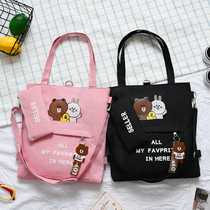 Canvas bag female primary school student handbag carrying book Childrens schoolbag tutoring tutoring class make-up lessons summer cloth bag custom cram school storage bag make-up class middle school children and girls large capacity