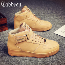 Cabin Martins Men's High Top Shoes Men's Shoes Autumn and Winter Air Force One aj Board Shoes Men's Wheat Tide Shoes Snow Boots