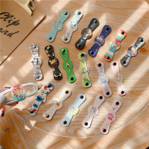 Leather Tattoo Winder Cute Cartoon Data Line Containing Roll Line Instrumental Wired Headphone Hub Bundled Finishing Belt