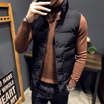 Rich bird vest mens autumn and winter New vest Korean version of the trend slim waistcoat warm down cotton clip mens coat