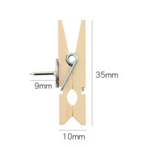 Small wooden clip pushpin photo clip creative cute photo wall cartoon decorative note clip I-shaped nail