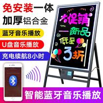 Stalls led fluorescent board charging Bluetooth voice electronic luminous blackboard flashing colorful display Billboard commercial