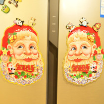 Christmas ornament stickers Santa Claus head like glass stickers door stickers window stickers Scene storefront layout