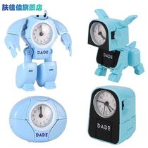 Deformed puppy robot alarm clock toy children boys and girls students with cartoon multi-functional school bedside clock