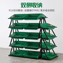 Supermarket Shelf shelf fruit and vegetable shelf Orange Apple mall supermarket carambola wax melon banana display rack cabbage