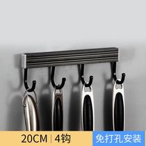  Kitchen hook rack Punch-free pylons Hanging rod shelves Wall-mounted row hooks Sticky hooks Storage supplies Household Daquan