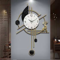  Nordic light luxury art clock hanging watch fashion modern simple clock atmospheric household living room wall decoration wall clock