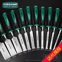 Germany mina te®Hand chisel woodworking chisel through the heart chisel flat shovel Carpenter slotted wood chisel tool