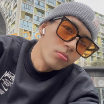 Korean version of night vision yellow sunglasses fashion net red with big face slim polarized anti-ultraviolet sunglasses male and female tide