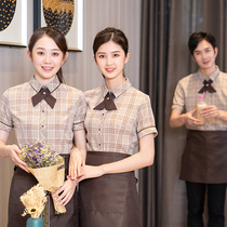 Beijing Orange Western Restaurant waiter tooling short sleeve Catering Coffee bread cake Milk tea shop Hotel hotel work clothes