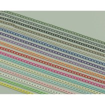 DIY jewelry material accessories 5 * 7mm painted color flat torsion chain iron chain hand necklace metal chain connecting chain