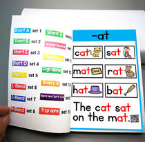 phonics Natural phonics card scan code pronunciation English root sentence Word flash card Early childhood primary school teaching aids