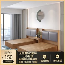 Guest House Special Bed Hotel furniture Peters Full apartment Apartment Guest Bed Folk Bed Fast Hotel Bed Hanging Clothesboard Customised