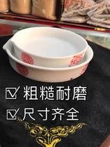 Rhino sand plate grinding powder plate ceramic grinding bowl stone grinding plate horn grinding water plate medicinal material handmade traditional large plate