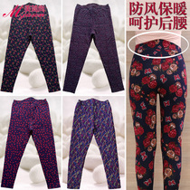 Winter middle-aged women cotton warm pants old mulberry silk cotton pants grandma high waist mother home wear thick