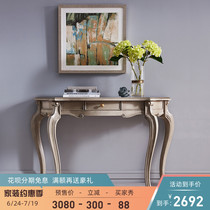 American country solid wood entrance cabinet Small apartment type foyer into the home locker Simple living room wall storage decorative cabinet