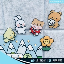 5 Harajuku Japanese cartoon shape cute pushpins felt cork board creative wall scene decoration nail