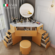 Large capacity corner dresser Rock plate Bedroom triangle makeup table Bucket cabinet One modern small corner makeup table