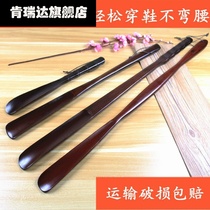Japanese long handle solid wood shoe pull 32-75cm lazy wearing shoes carrying equipment super long shoe puller household shoes