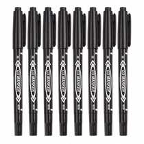  Black small double-headed marker pen Oily painting hook line pen Childrens painting students with art special marker pen