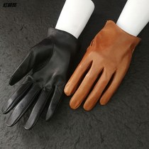 New 2021 yellow white men thin short spring breathable outdoor fitness driving locomotive motorcycle cool gloves touch screen