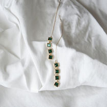Hi Onion original Green Lane Miracle Small Crowdre Ancient Progenitor Mother Green Ear Line Long Adorned Face Earrings Earrings