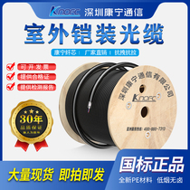National standard (GYXTW-4B1) outdoor single-mode Corning fiber optic cable Core 4 core 6 core 8 core 12 core 24 core 36 core optical cable center beam tube four core eight core armored optical brazing wire