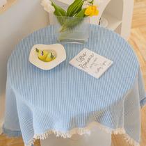 Net red in wind cotton Japanese lace tablecloth tea coupon fabric French luxury round table cloth table pad cloth
