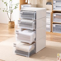 Storage cabinet drawer type wardrobe storage box plastic storage box household free combination simple storage cabinet