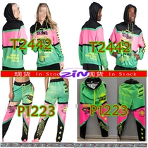 ZW fitness suit spot set silver print 1 to 1 high quality casual jacket pants P 1223 2442