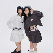 PP pint plus] 2022 Spring new pure color loving casual clothing Two sets of sports suit women